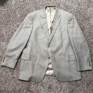 Hart Schaffner Marx Tan Plaid Sport Coat Timeless Tailored Design Size 48R